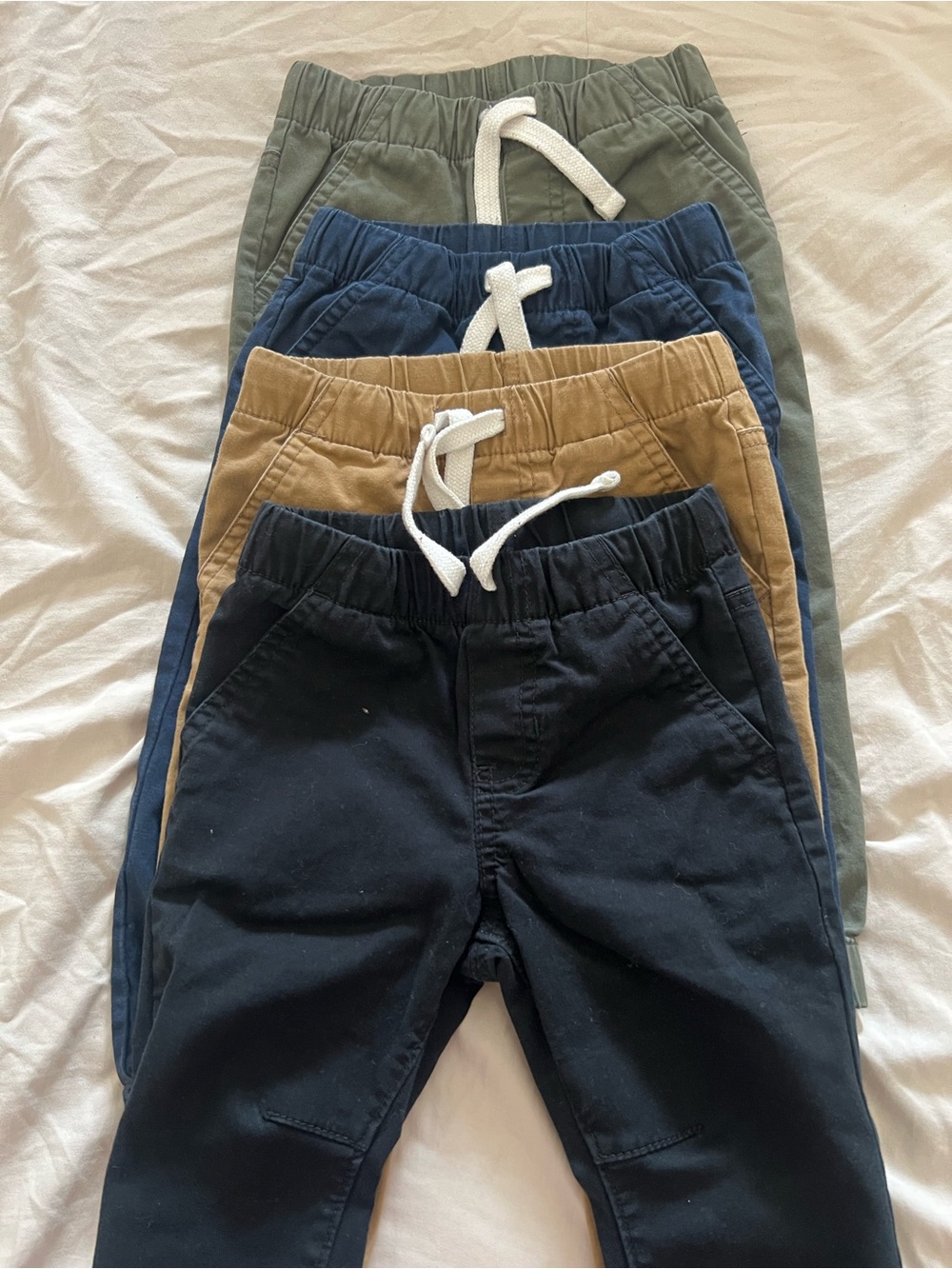 Cat & Jack Pull-On Jogger Pants in Black, Tan, Navy & Olive